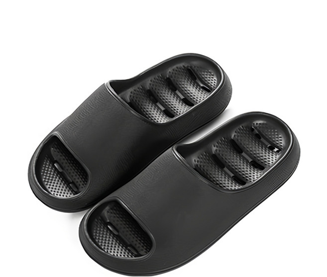 글랑앤 미끄럼방지 욕실화 실내화 남성용, 블랙, 1개