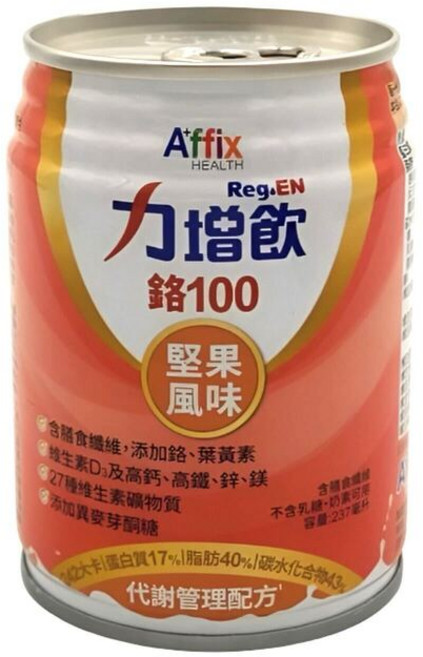 Affix 力增飲 鉻100 堅果風味 營養補給飲品, 36個, 237ml
