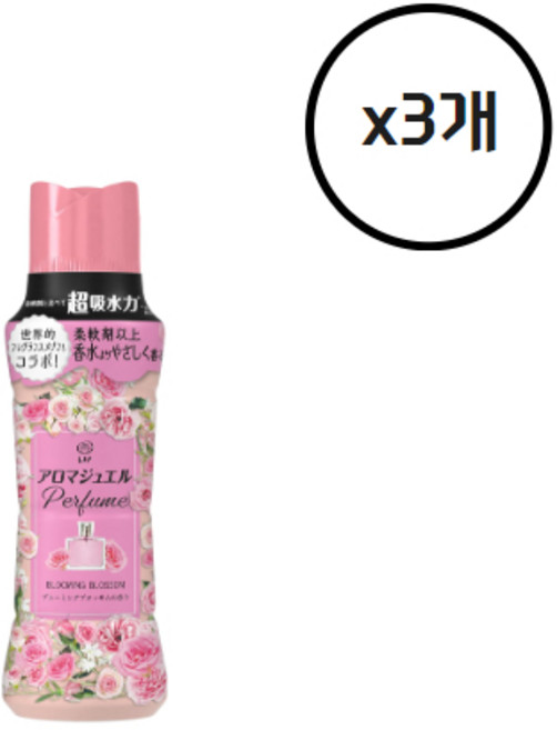 레노아 행복 아로마주얼 향수 유연제 향기 전용 비즈 본체 420mL, 3개