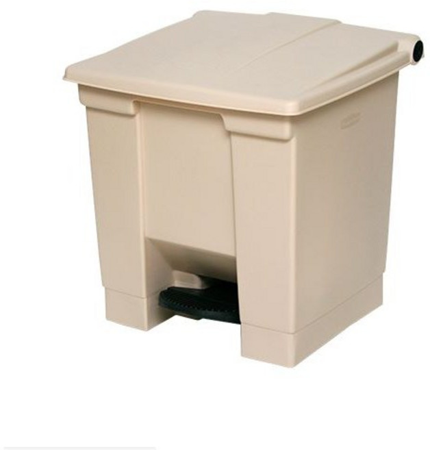 러버메이드 페달 쓰레기통 30L 45L 68L 업소용 쓰레기통 베이지색상, 45.4L