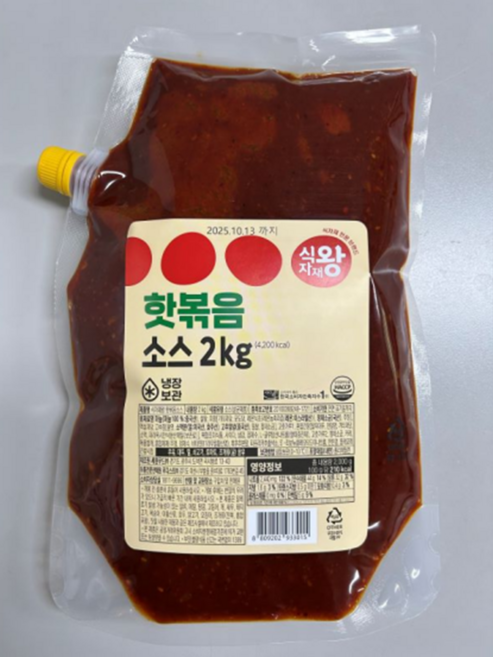 식자재왕 핫볶음 소스, 4개, 2kg