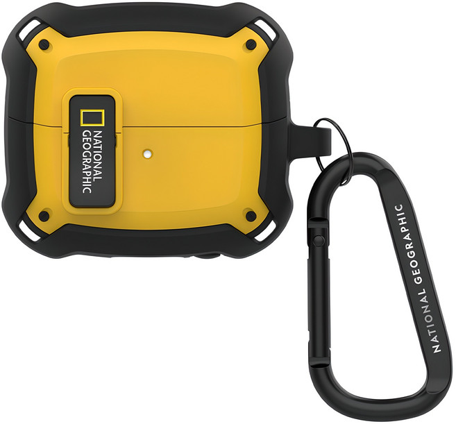 스킨플레이어 내셔널지오그래픽 러기드 범퍼 락 케이스, 버즈3/버즈3프로, 옐로우, 1개