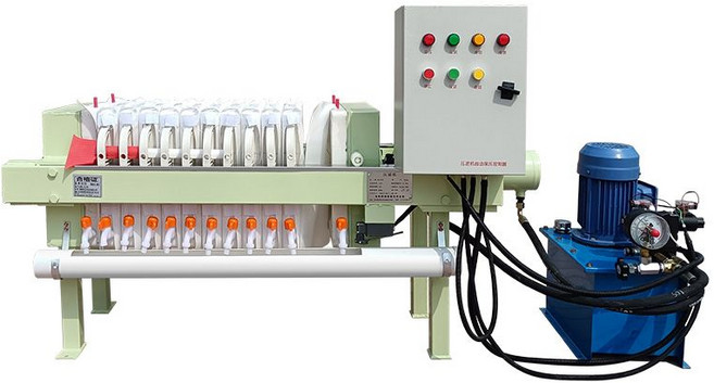 슬러지 필터 고액 분리 오수 압력 프레스 여과기, 수동 2개 380x380 플레이트 10개