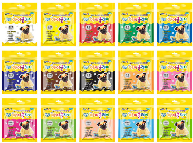 아모스 아이클레이 110g (낱색 15색 색상선택), 01) 흰색, 1개