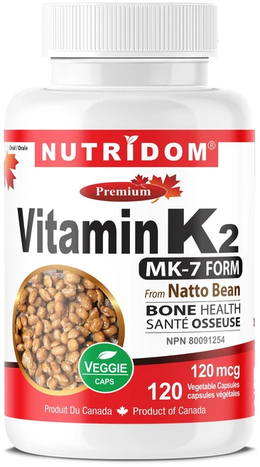 뉴트리돔 비타민 K2 MK-7 메나퀴논7 120mcg 120베지캡슐 캐나다 직구, 1개, 120정 - 쿠팡