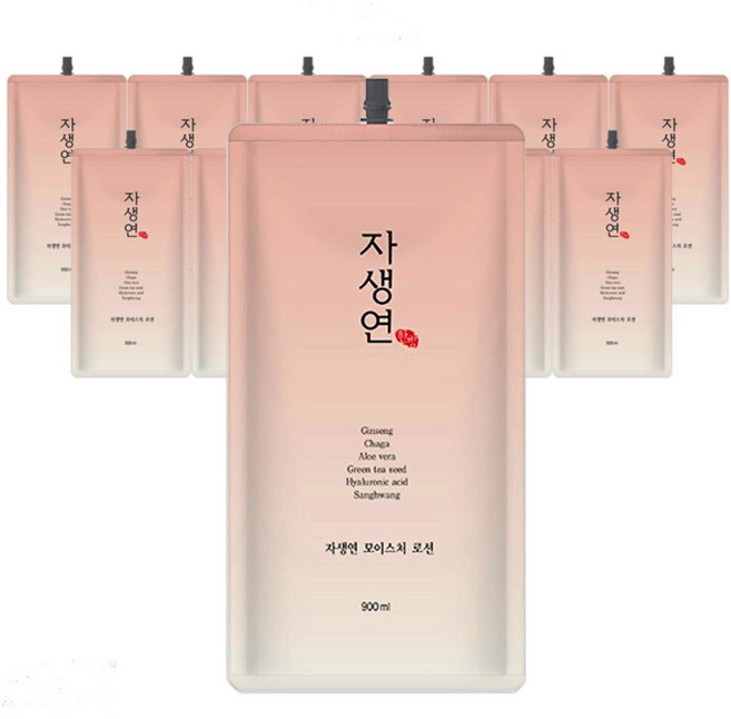 댕기머리 자생연 모이스처 로션 900ml 리필 로션/에멀젼, 12개