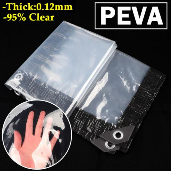 타프스크린 캠핑용 방풍쉘터 야외 피크닉용 95 투명 PEVA 방수 천 파티오 퍼골라 시스루 타프 커튼 홈 윈도우 따뜻한 필름 유지 야외 타포린