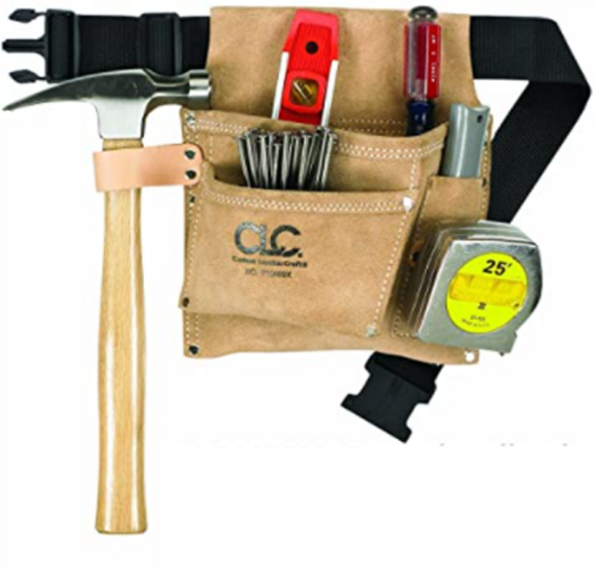 CLC 스웨이드 3포켓 못주머니 다용도 공구벨트 IP489X, A- CLC 스웨이드 툴백(3포켓), A-1 IP489X, 1개