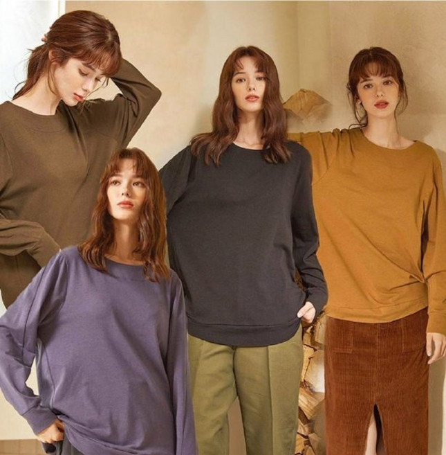 루시앙 코튼 모달 티블라우스 4종SET