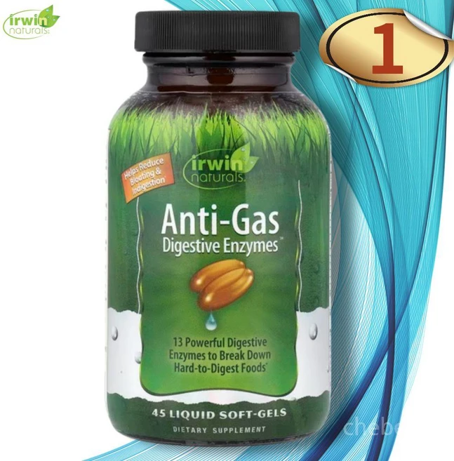어윈네츄럴스 안티-가스 소화 효소 리퀴드 소프트젤, 45정, 1개 - 쿠팡