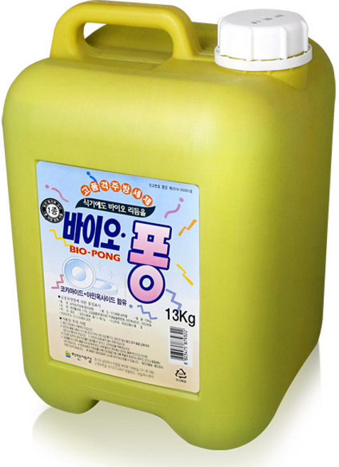 1종 주방세제 바이오퐁 13kg 대용량 주방세제, 1개