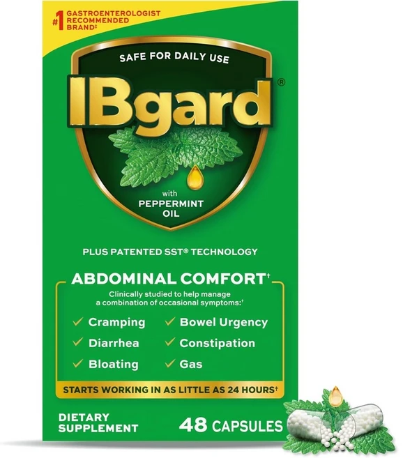 IBgard 페퍼민트 오일 48캡슐, 1개, 48정 - 쿠팡