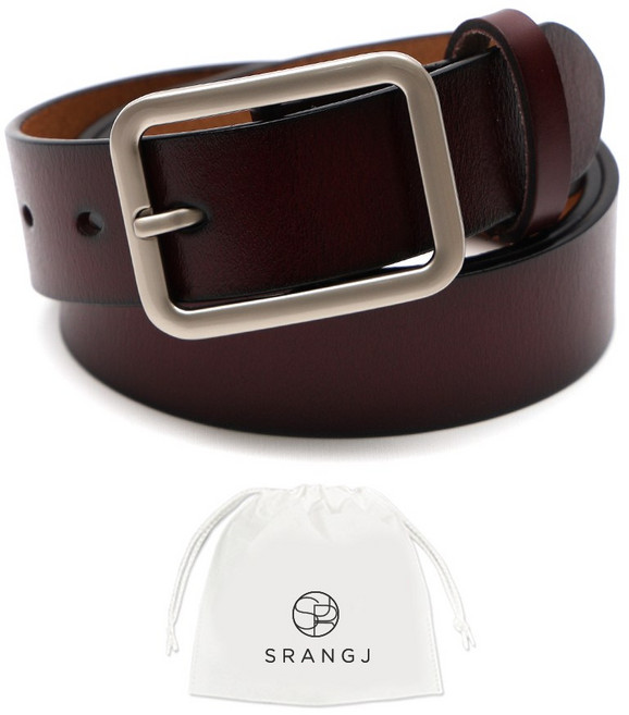 에스랑제이 여성 캐주얼 통가죽 소가죽 벨트 BJ32c