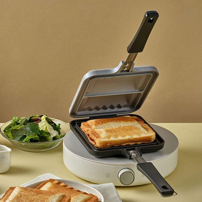 조리기구 에비히슈테른 샌드위치 프라이어 IH 2구 쿠커 피자 핫도그 간식조리 주방키친툴