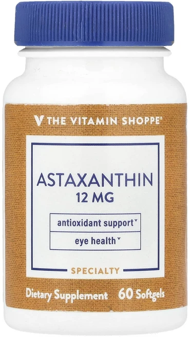 The Vitamin Shoppe 아스타잔틴 12mg 소프트젤 60정, TheVitaminShoppe아스타잔틴12mg소프트젤6, 1개 - 쿠팡