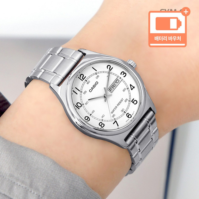 카시오 클래식 아날로그 데이데이트 오토캘린더 정장캐쥬얼 남자 메탈 시계