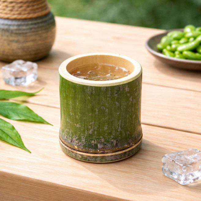 천연 대나무잔 소주잔 l 레트로 홈포차꾸미기 나무컵 캠핑 감성 술잔 사케잔 다용도 특이한컵