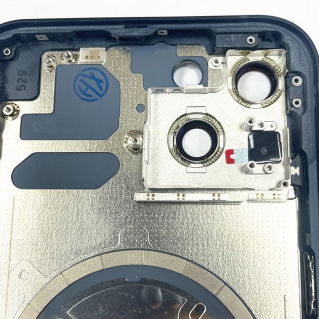 아이폰 13 미니용 후면 하우징 커버 배터리 도어 유리 + 중간 프레임 SIM 트레이 측면 키 교체 CE 로, 08 13-Red CE Logo