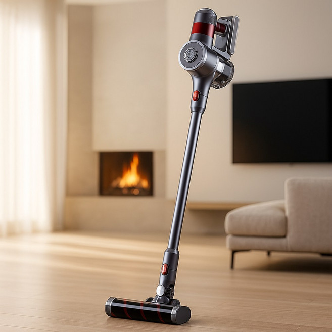 차이슨 무선 핸디 스틱 청소기 저소음 BLDC 흡입력좋은 진공청소기, 레드