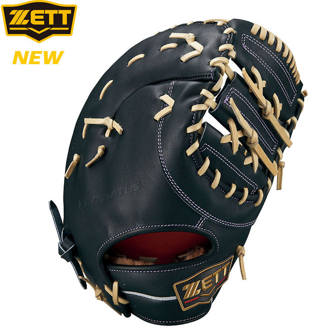 제트 프로스테이터스 경식 1루미트 야구글러브 좌투용 블랙/파스텔브라운 BPROFM223S 1932, 좌투 (오른손착용), 1개