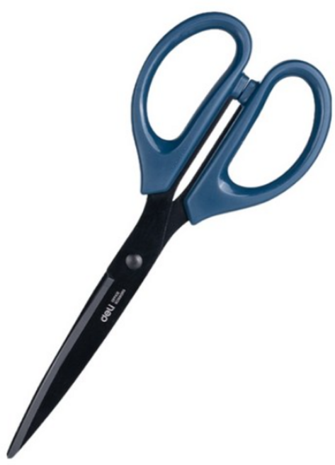 델리 블랙 코팅 가위 대형 210mm E6010S, 블루(E6010S_BL), 1개