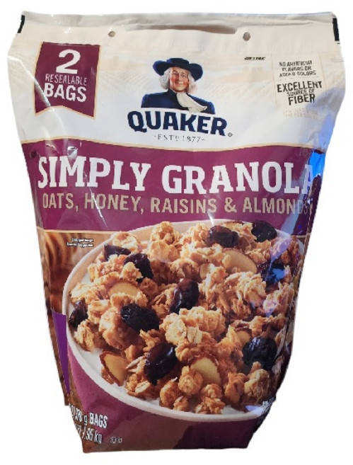 QUAKER 퀘이커 그래놀라 시리얼 978g 그라놀라 씨리얼, 1개