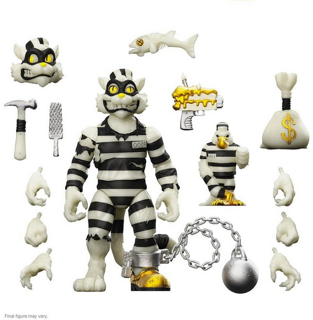 Super7 Teenage Mutant Ninja Turtles ULTIMATES! - 스크래치 캣(글로우) 액션 피규어, Scratch Cat (Glow), 1개