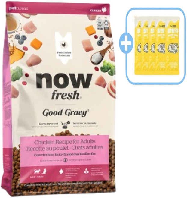 나우 고양이 굿그레이비 어덜트 왕왕츄5p, 2개, 1.3kg, 닭