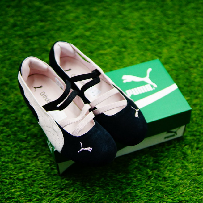 푸마 우먼 스피드캣 발렛 SD 스웨이드 운동화 메리제인 학생 여성 스니커즈 블랙모브