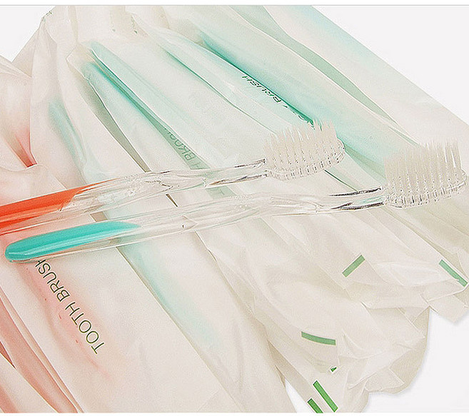 고급미세모 일회용미세모 개별포장 일회용칫솔 원터치그린 500개, 500개입, 1개