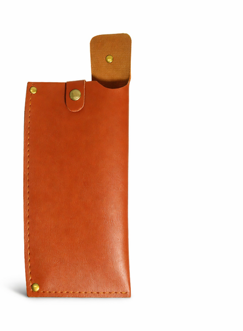 로로랜디 중식도 칼집 인조 가죽 중식 칼 걸이 칼날 보호 칼가방 나이프 가드 가정용 업소용 커버 216mm, 1개, 카멜브라운