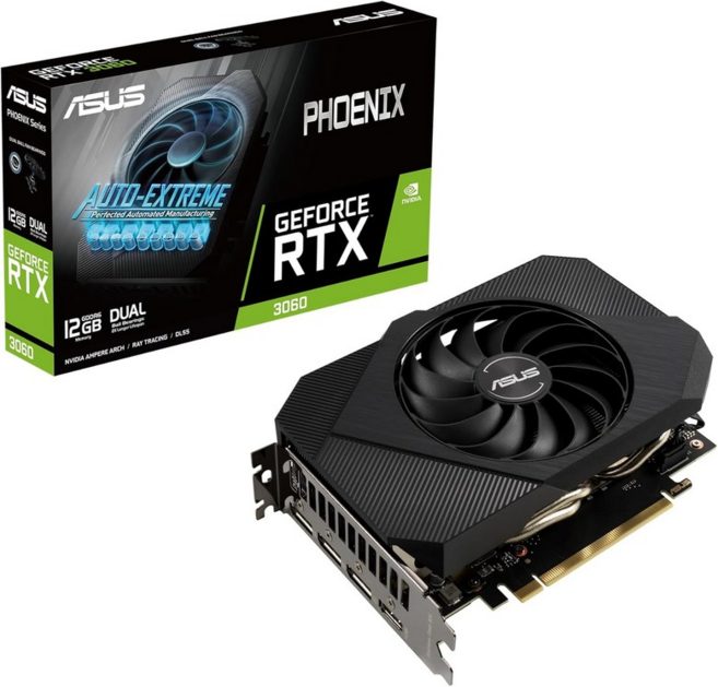 [리퍼] ASUS Phoenix GeForce RTX 3060 V2 12GB GDDR6 게이밍 그래픽카드
