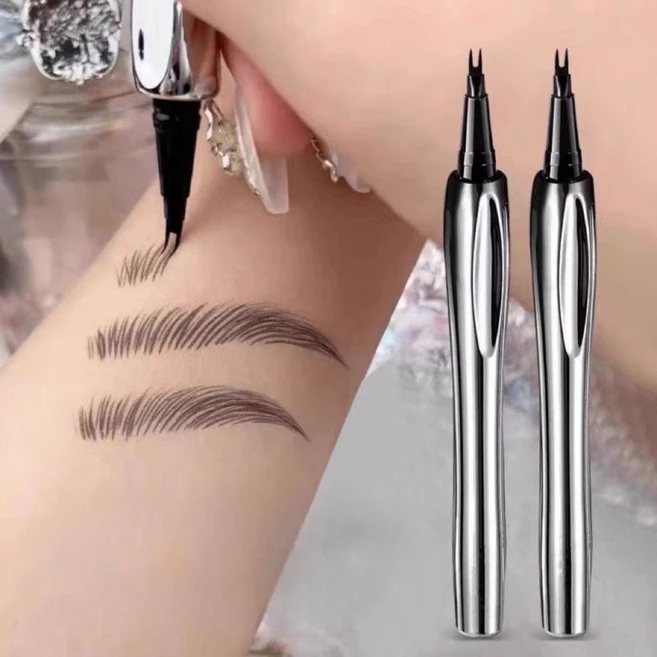 1+1+1 쌍가닥 아이브로우 펜슬 눈썹 워터프루프 아이브로우 두가닥 두갈래, 그레이 블랙 2개입(색상교차시배송메모기재), 2개 - 쿠팡