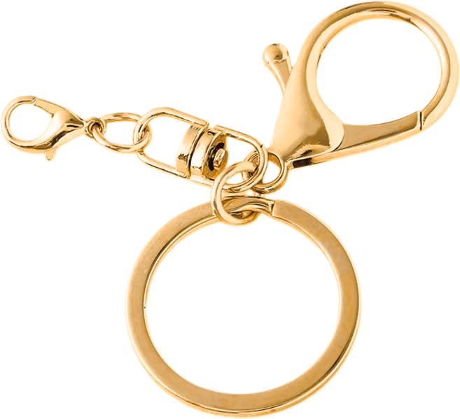 열쇠고리 10 키링부자재 회전 키링고리 디고리 새우고리, 진금색, 1세트