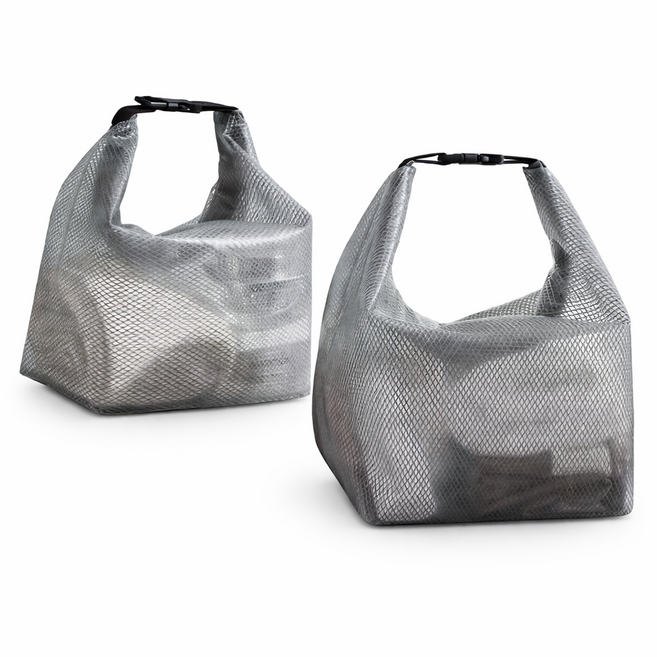 하스몰 물놀이 방수 스트랩 파우치 수영복 가방 2개, 블랙