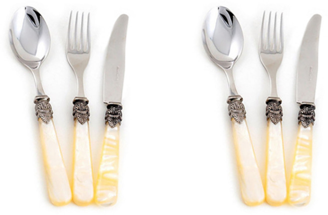 지앙 EME 나폴레옹 커트러리 디저트 스푼 2개 + 디저트 포크 2개 + 디저트 나이프 2개 (6p), 1세트