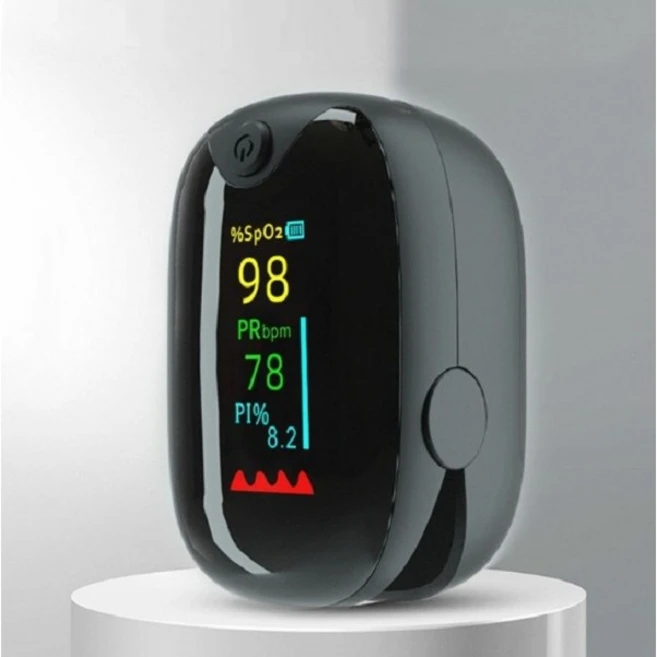 휴대용 산소포화도 측정기 프리미엄 고급형 옥시미터 맥박측정기 산소농도, 1개 - 쿠팡