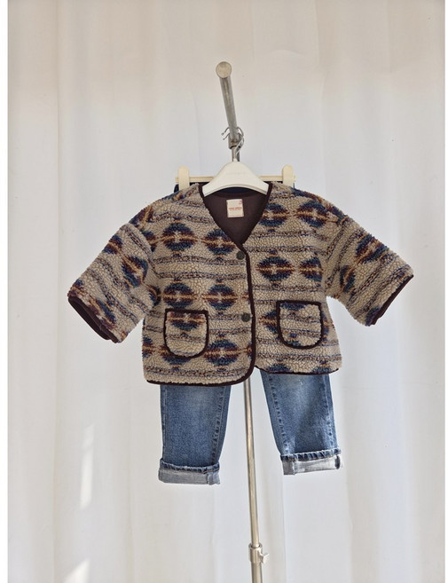 [디그린] 키즈 에스닉 양털 플리스 자켓 아우터