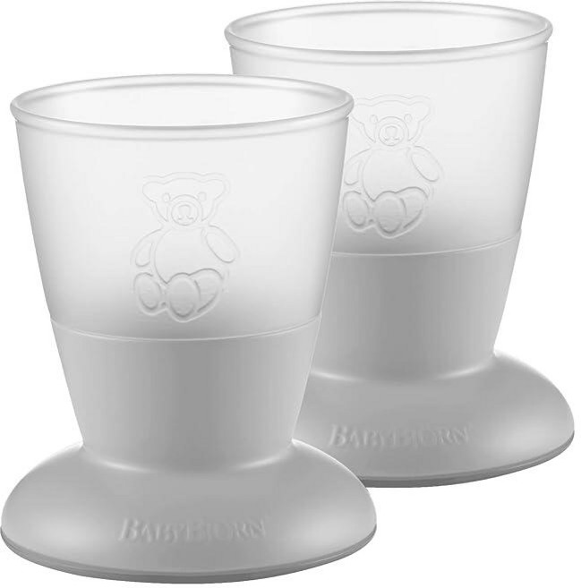 BABYBJÖRN 아기 컵 2피스 팩 파우더 블루, 회색