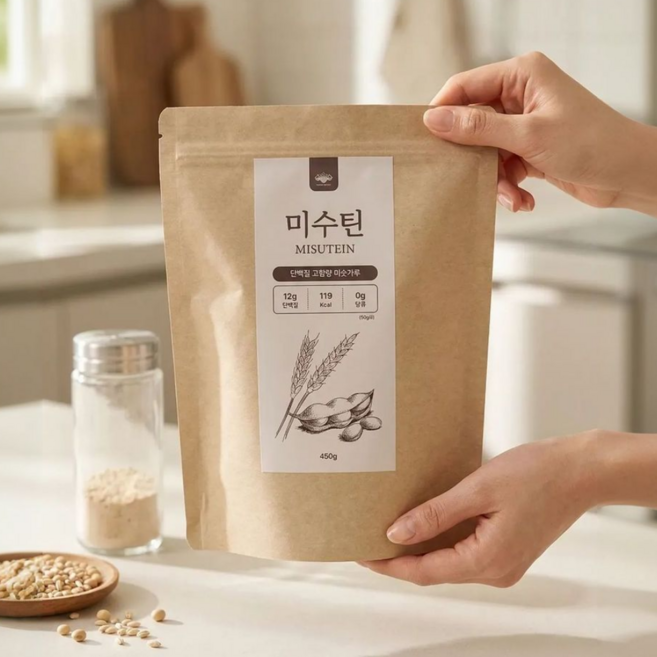 고단백 미숫가루 식물성단백질 서리태 약콩 비건음료 다이어트 분말, 1개, 450g