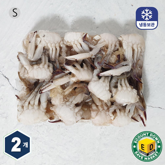 비비수산 국물용으로도 좋은 손질 절단꽃게S(450g), 2개