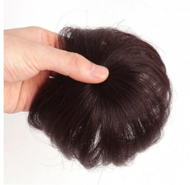 키알리 볼륨 정수리 가발 부분 가발 인모가발, 레드브라운, 1개