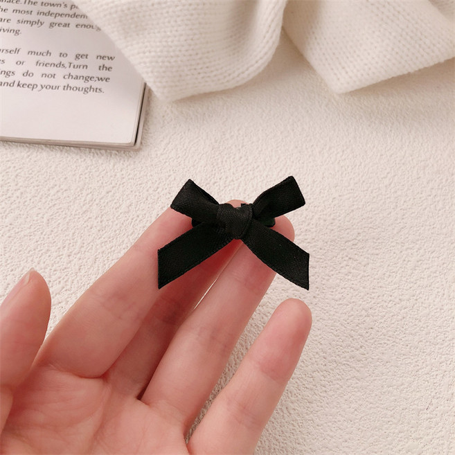 蕾絲蝴蝶結髮夾百搭髮圈麻花辮皮筋頭繩高級感雙馬尾發繩髮飾皮筋5581 黑色蝴蝶結髮夾默認顏色