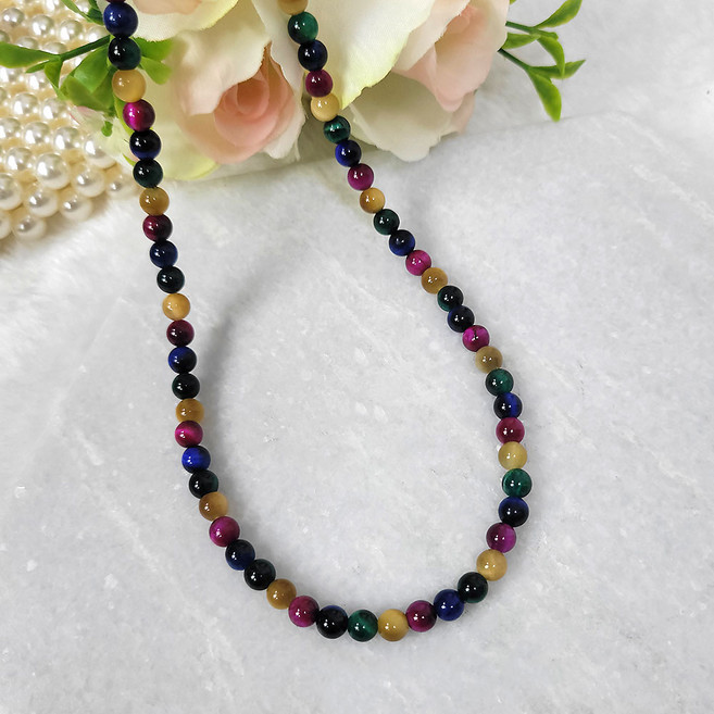 카라걸스 컬러 호안석 목걸이 레이어드 원석 패션목걸이