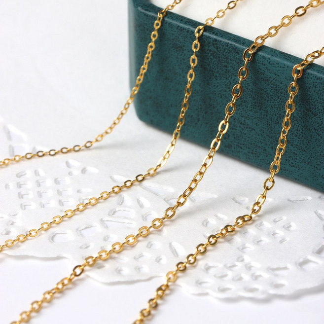 오로프 24K 99.5% 순금 신함마링 체인 여자 목걸이줄 42cm 4가지 굵기