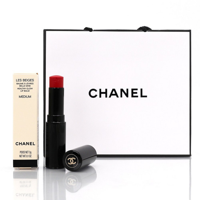 [정식 한글라벨 백화점제품] 샤넬 레 베쥬 헬시 글로우 립밤 쇼핑백 동봉, 미디움, 3g, 1개