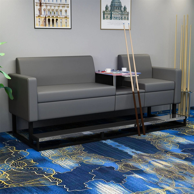 업소용 대기의자 당구장 라운지 카지노 바 쇼파 휴식, 3인용 그레이, 1개