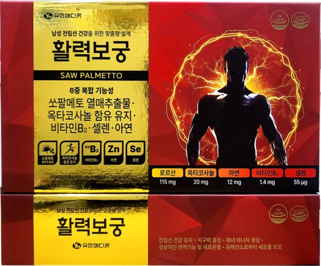 유한 전립선 활력보궁 맨앤굿 브이텐 활력생생 800mg 6개월치 / 12개월치, 2개, 180정 - 쿠팡