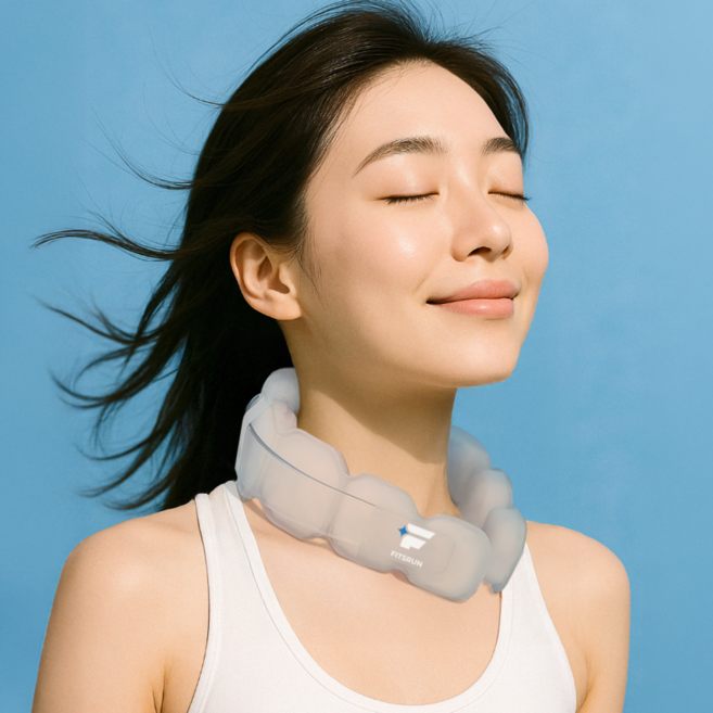 핏츠런 아이스 넥쿨러 쿨링 넥밴드 얼음 목걸이 국내산, 1개, 화이트