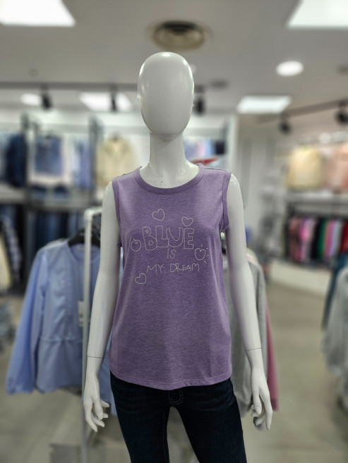 뱅뱅 여름 여성 레터링 면 민소매 티셔츠 NTM591-1